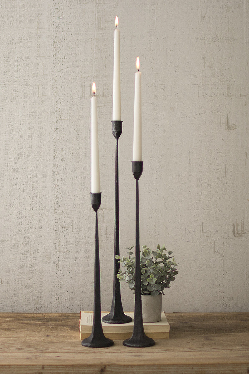 Tall Cast Iron Taper Candle Holder, 3 Size Options – Summer's