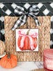 Mini Hanging Art Pink Ribbon Pumpkin by The Round Top Collection
