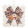 Mini Scallop Art Festive Checked Bow by The Round Top Collection
