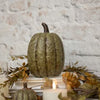 Tall Olive Green Pumpkin, 7.5"
