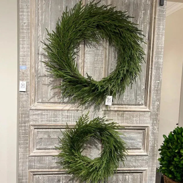 Norway Spruce Wreath, 2 Size Options by Porch View Home (Pick Up
