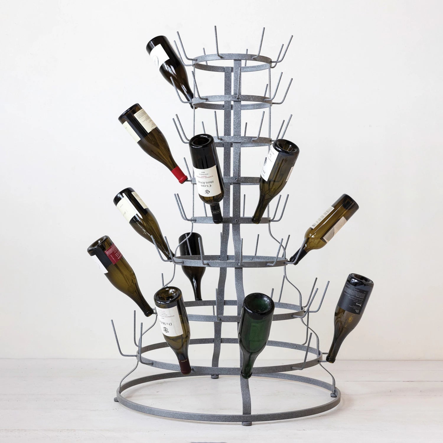 Vintage Reproduction Metal Bottle Drying Rack With 76 Pegs Vintage Reproduction Metal Bottle Drying Rack With 76 Pegs