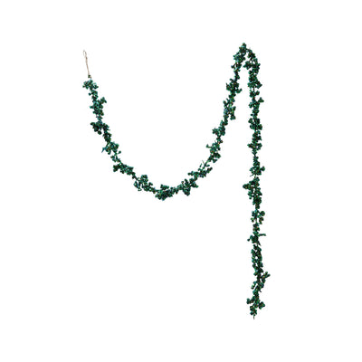 Foam & Glitter Ball Garland, Iridescent Finish, Green