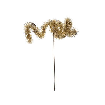 20"H Tinsel Stem, Antique Gold Finish