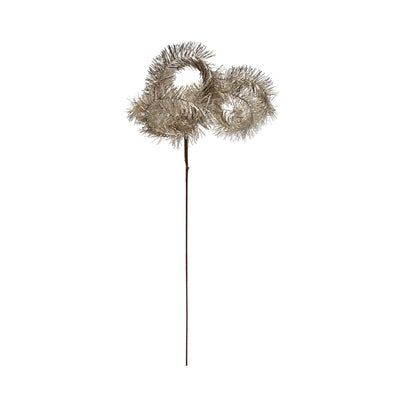 20"H Tinsel Stem, Antique Silver Finish