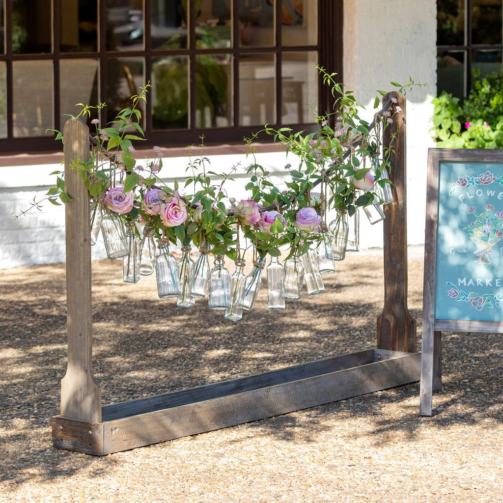 Bottle Garland Vases & Wooden Stanchion - Thumbnail 4