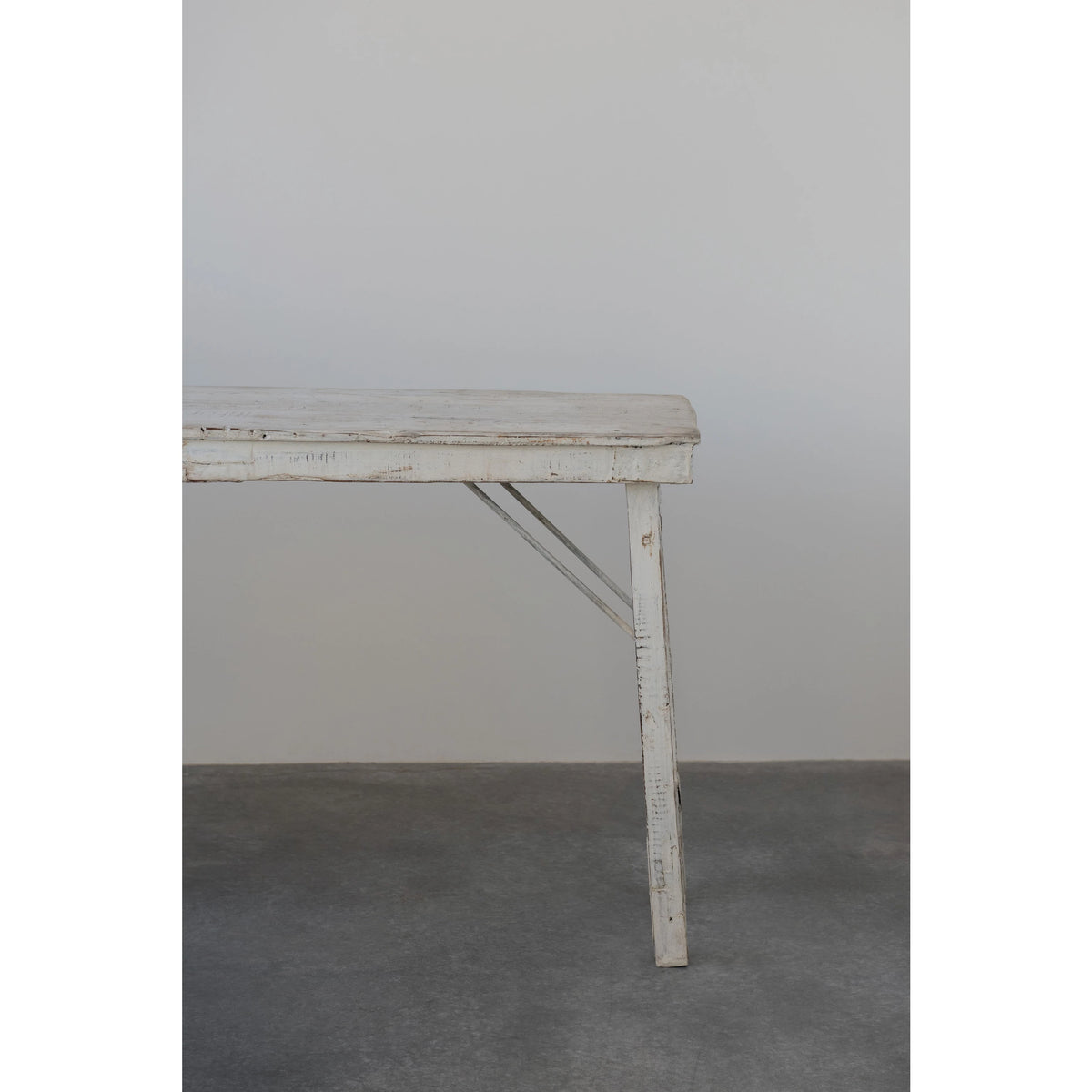 Reclaimed Wood Folding Table, Whitewashed (Pick Up Only) Summer’s