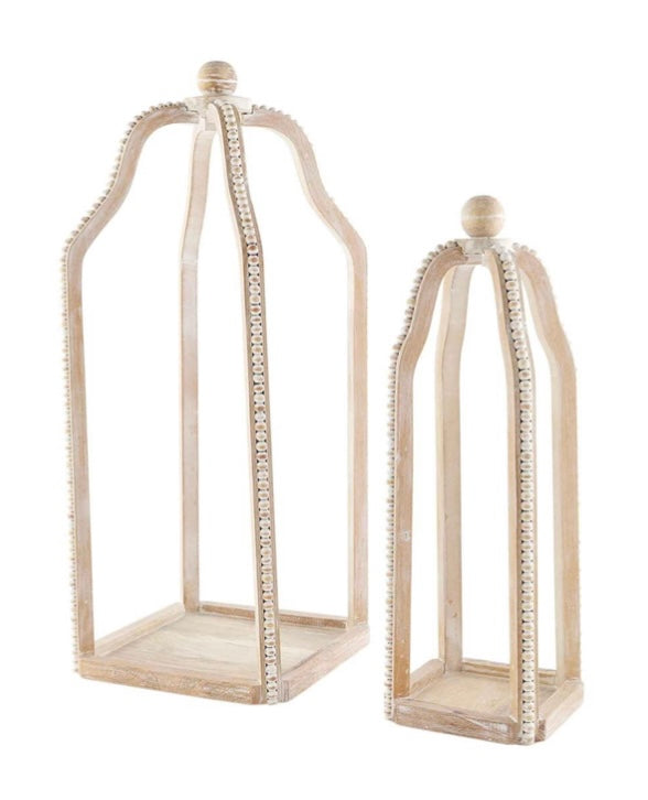 Tall Beaded Lantern by Mud Pie, 2 Size Options – Summer's Market