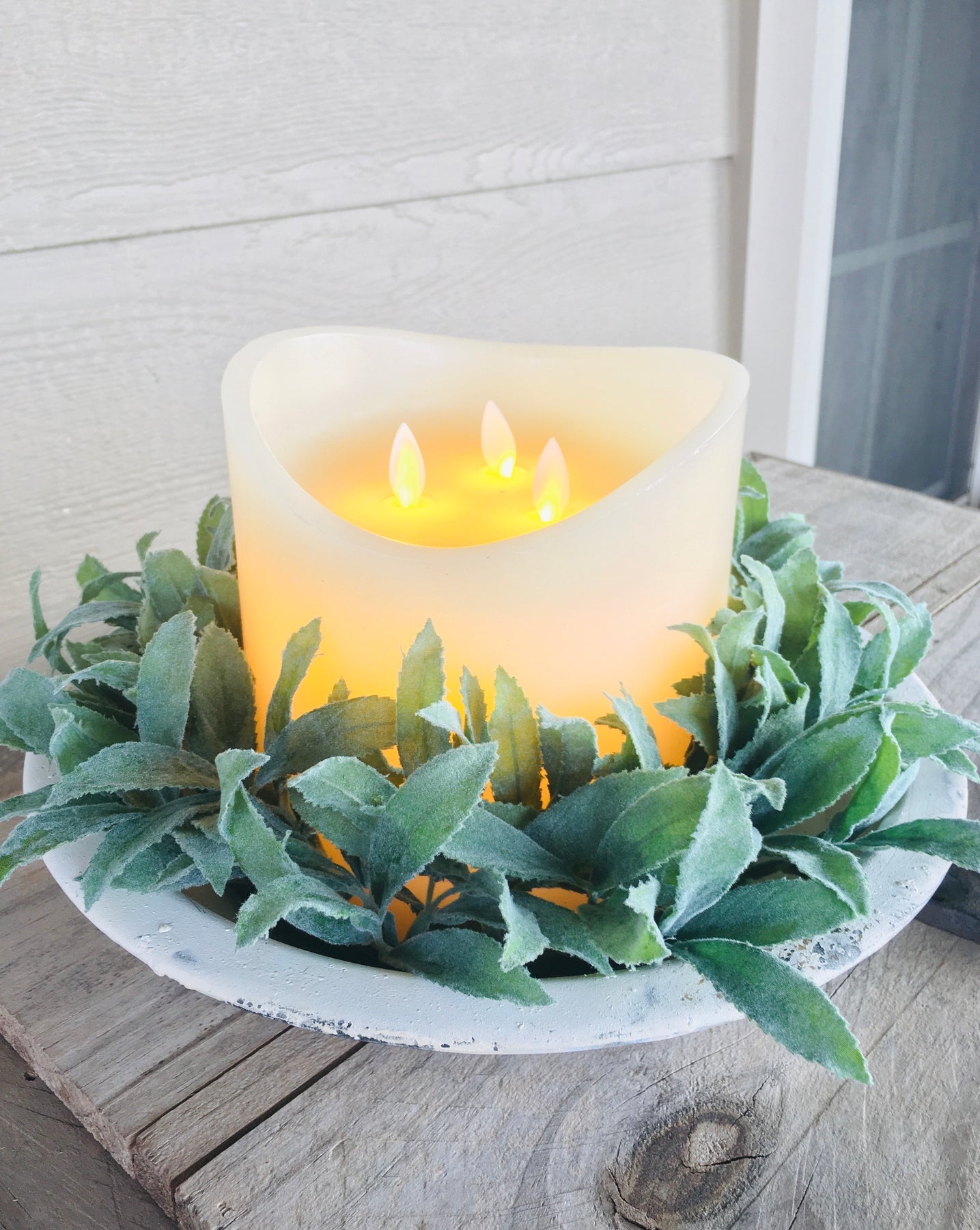 Led 3 wick candle clearance