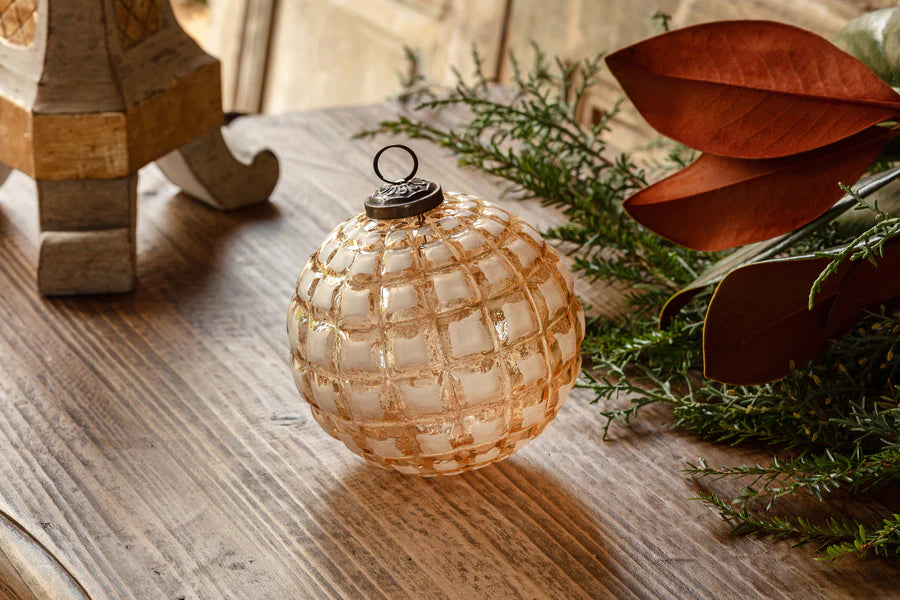 Faceted Golden Glass Ornament - Thumbnail 3